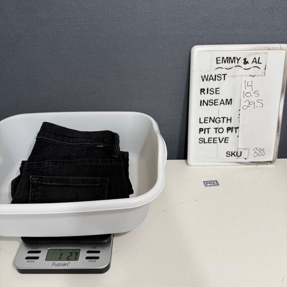 Mother Womens The Stunner Skinny Jeans Size 27 Night Hawk Black Denim Classic - Picture 15 of 16